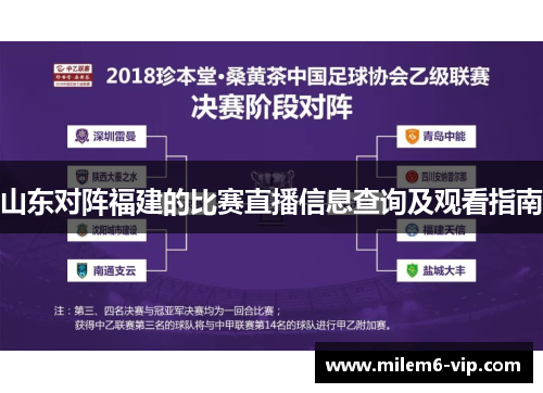 山东对阵福建的比赛直播信息查询及观看指南